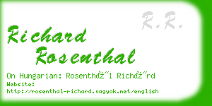 richard rosenthal business card